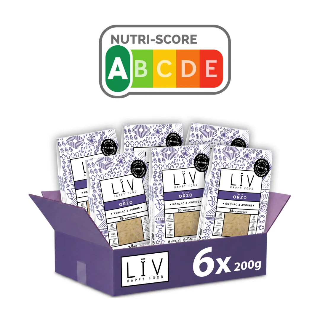 Lïv Happy Food Orzo pasta konjac avena Start Box 6 pezzi