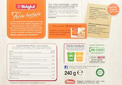 Biaglut Fette Tostate Mediterranee 10x24g senza glutine
