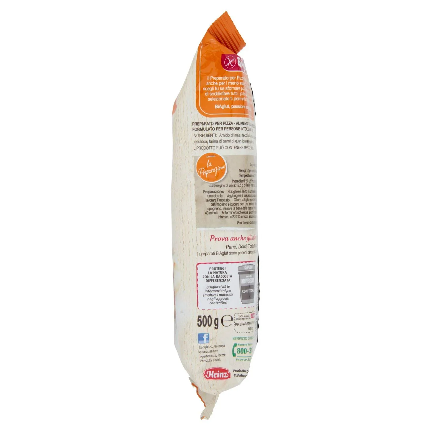 Biaglut Preparato pizza senza glutine 500g soffice