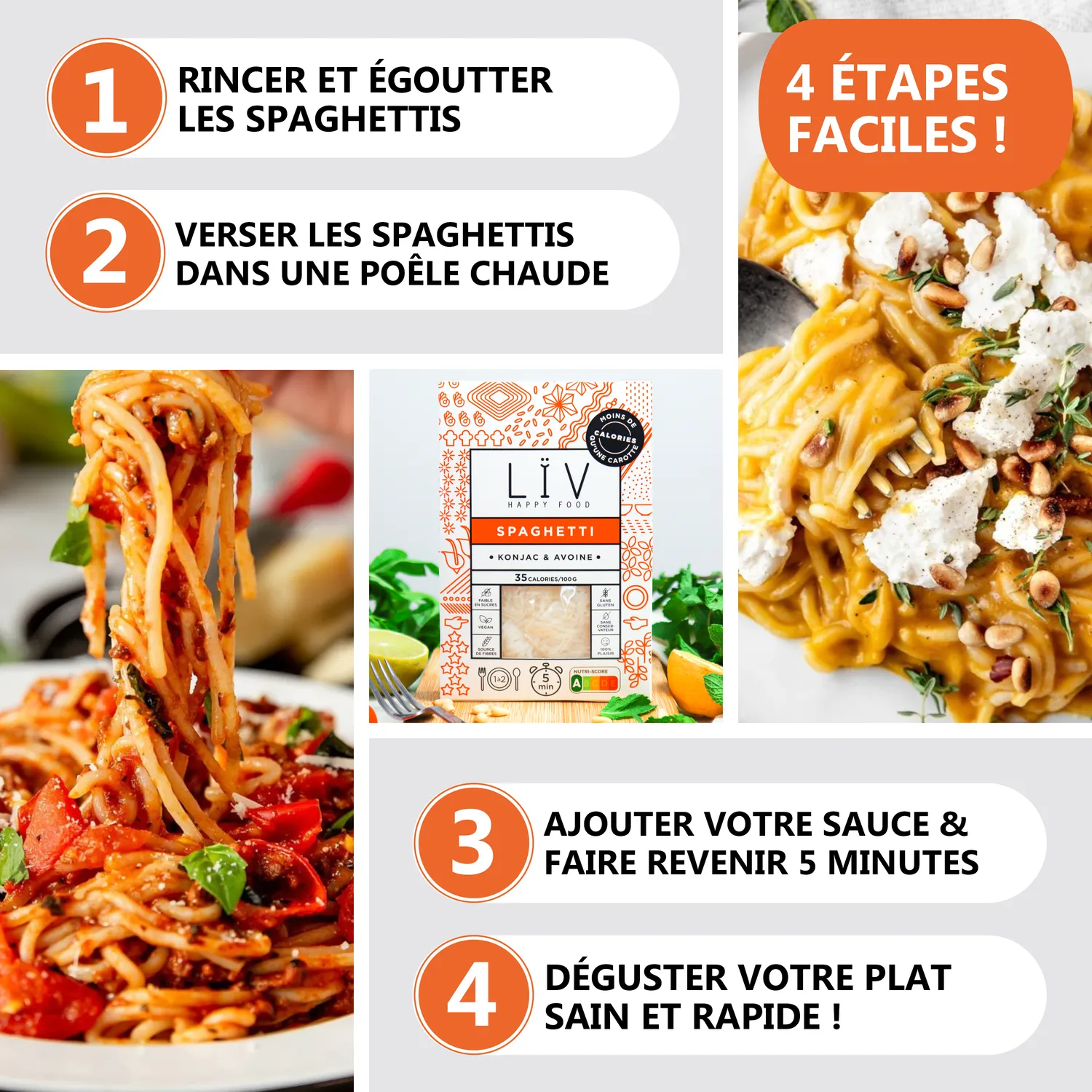 LÏV Happy Food Spaghetti konjac 6 pezzi senza glutine