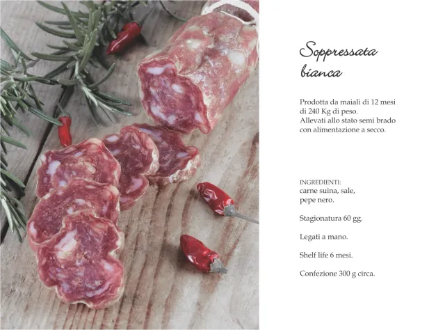 Soppressata Bianca Salume Dolce da Taglio Artigianale