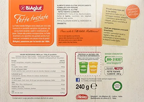 Biaglut Fette Tostate Classiche fette biscottate 10x24g senza glutine