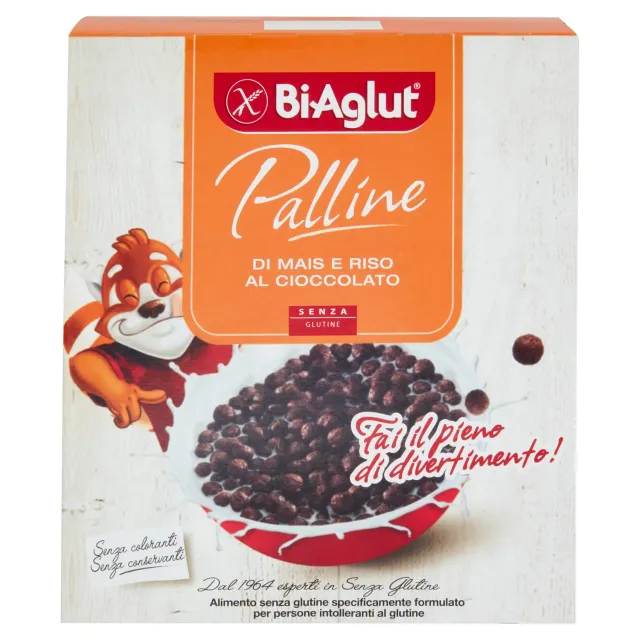 Biaglut Palline Mais Riso cereali cioccolato 8x275g