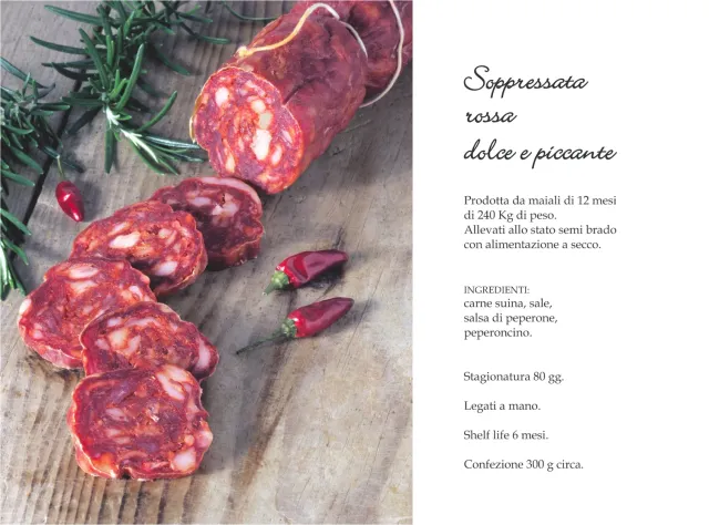 Top Italia Soppressata Rossa salame calabrese dolce piccante