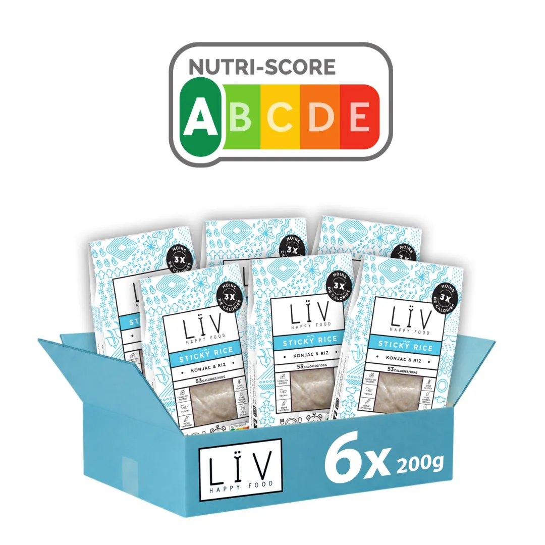 LÏV Happy Food Sticky Rice konjac 6 pezzi senza glutine