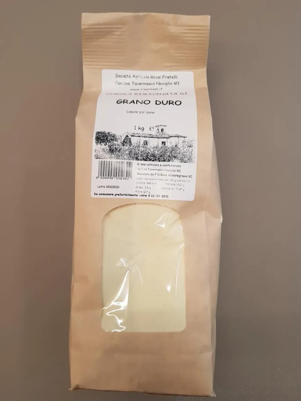 Top Italia Farina Grano Duro macinata pietra 1 kg semola