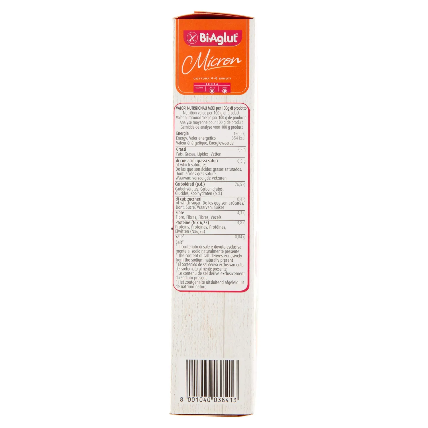Biaglut Pastina Micron senza glutine 12x250g uova mais