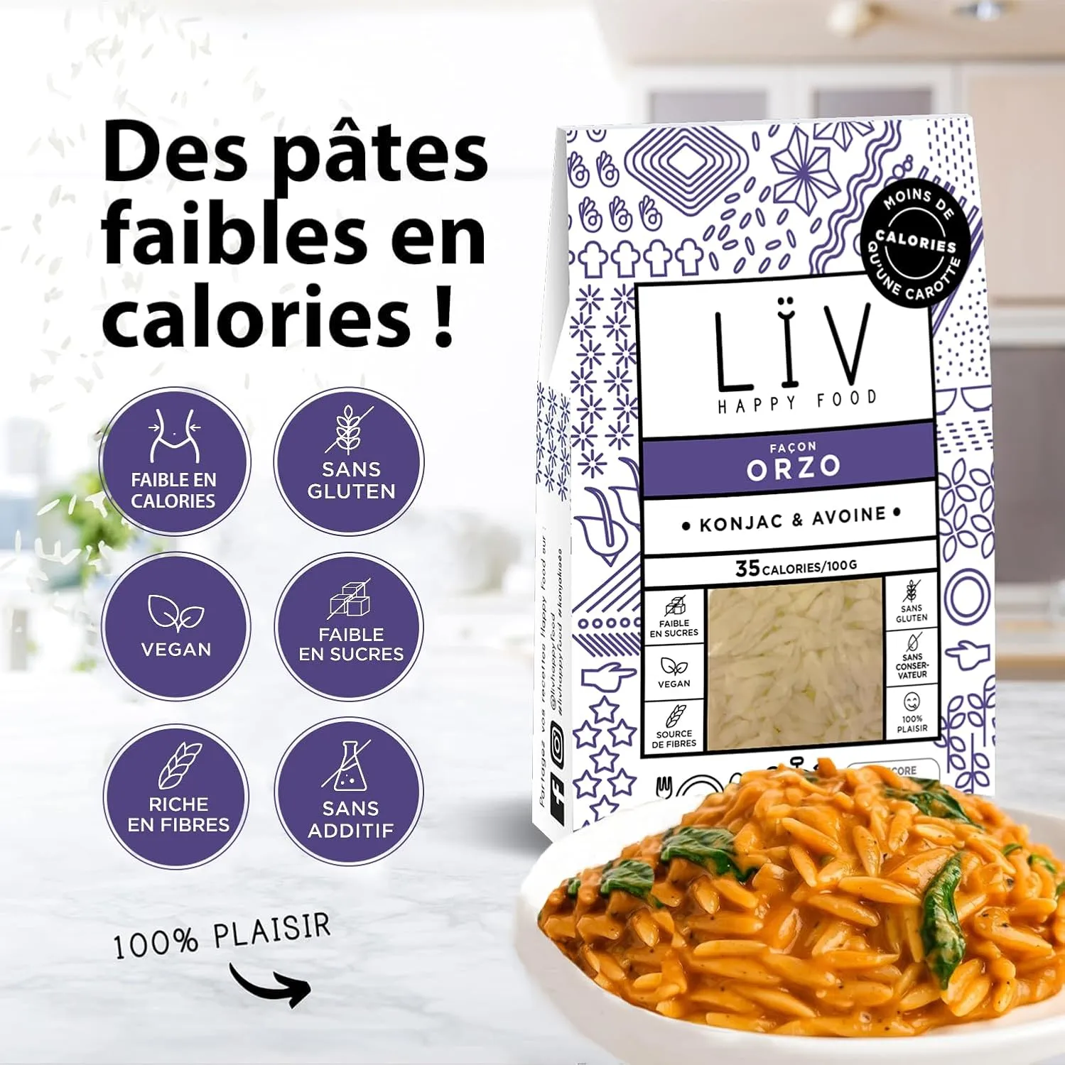 Lïv Happy Food Orzo pasta konjac avena Start Box 6 pezzi