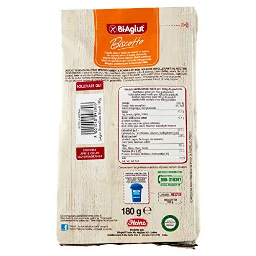 Biaglut Biscotti senza glutine 6x180g da colazione