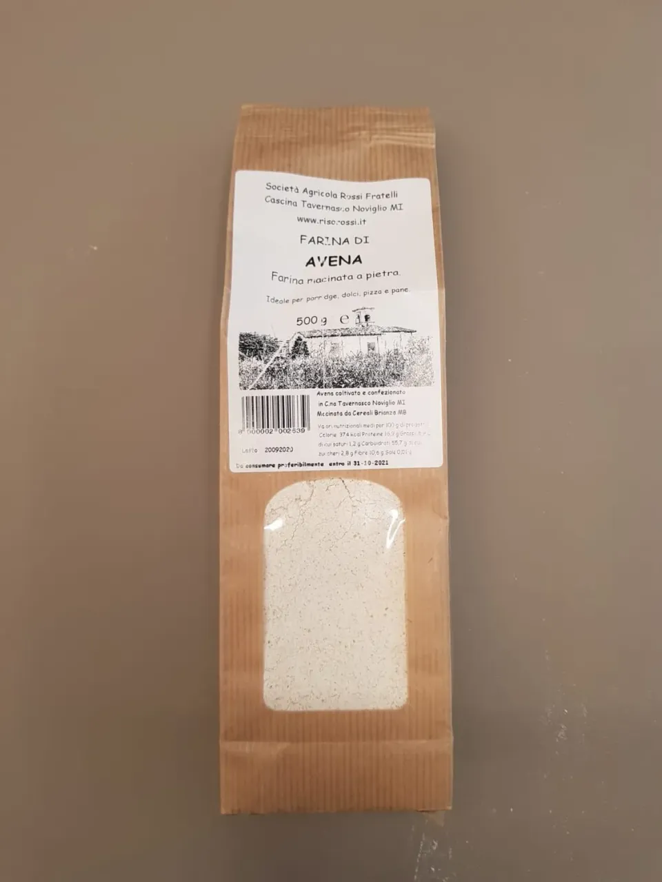 Top Italia Farina d'Avena macinata a pietra 500 g