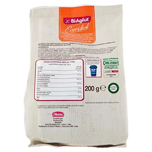 Biaglut Cuori Dark biscotti cacao 6 x 200 g