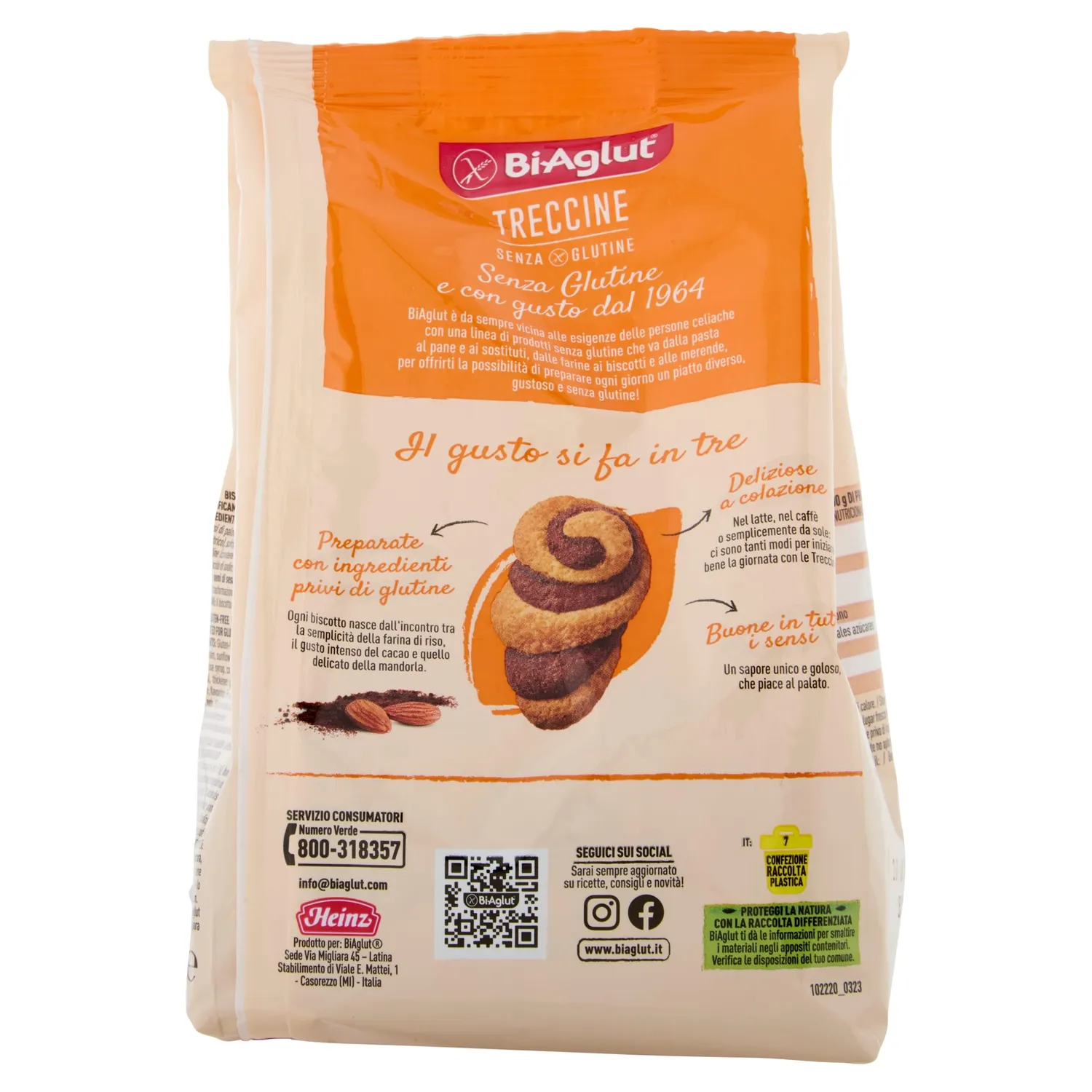 Biaglut Treccine biscotti 6x200g senza glutine