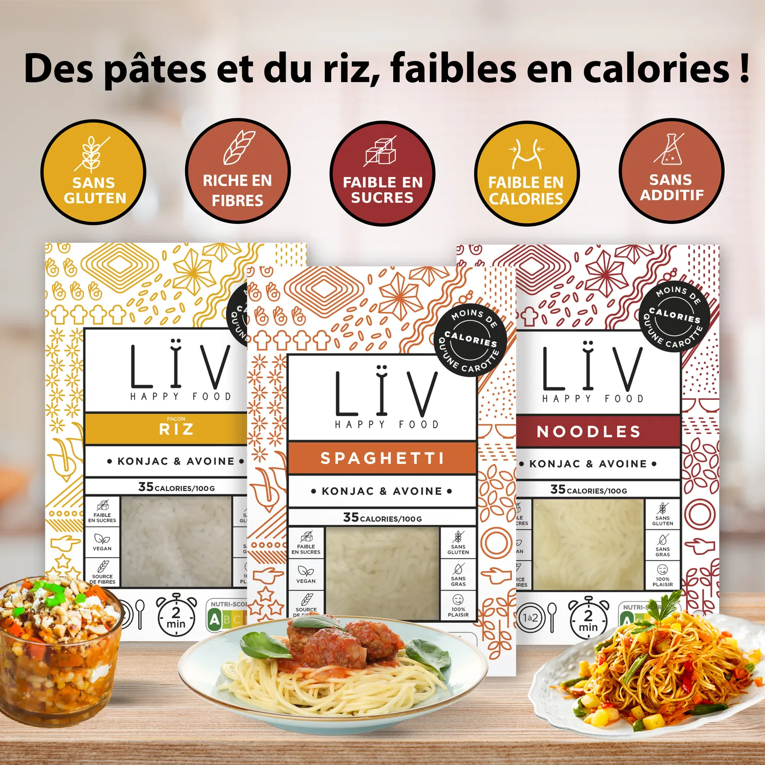 LÏV Happy Food Pack Minceur konjac box senza zuccheri