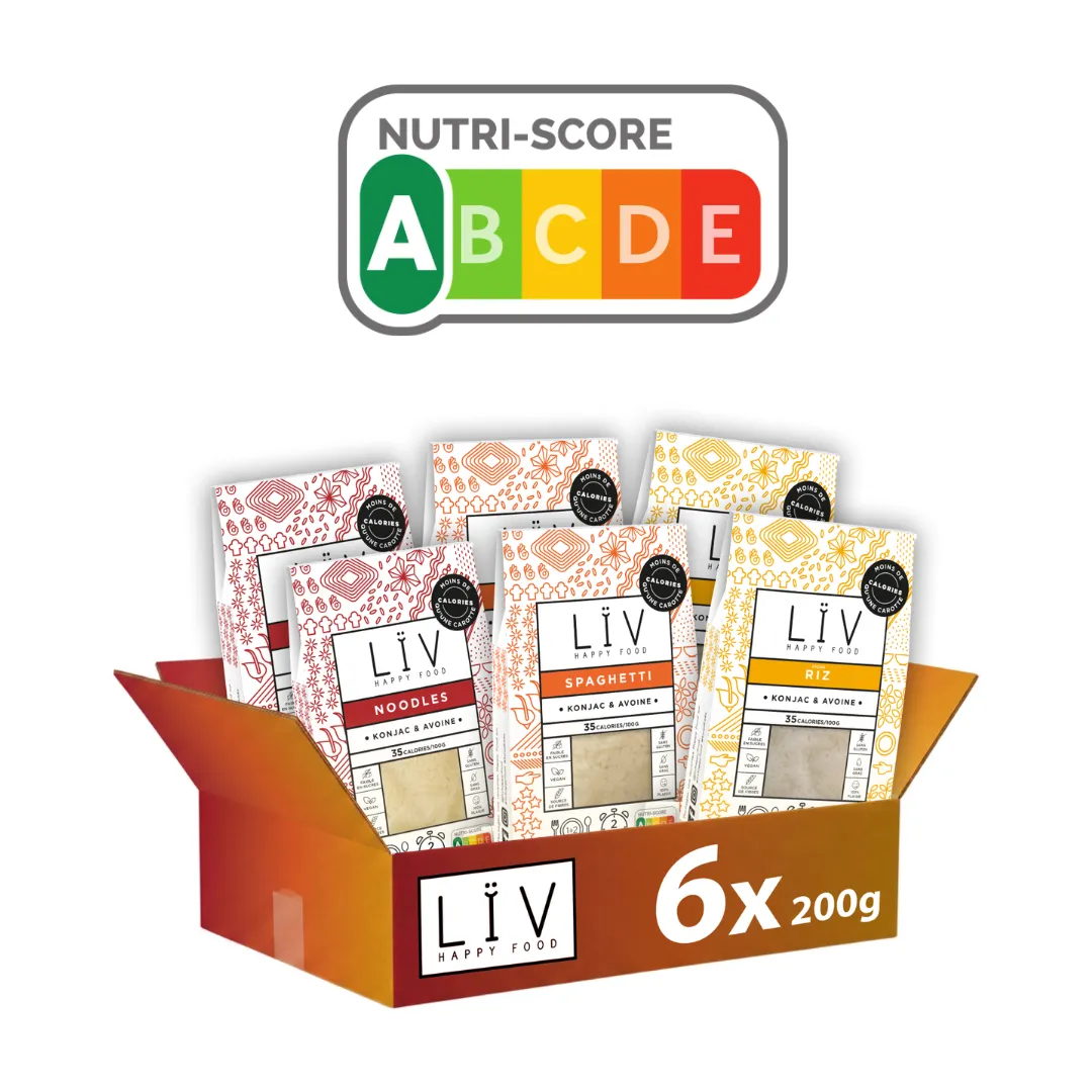 LÏV Happy Food Box Découverte pasta konjac 6 pezzi senza glutine