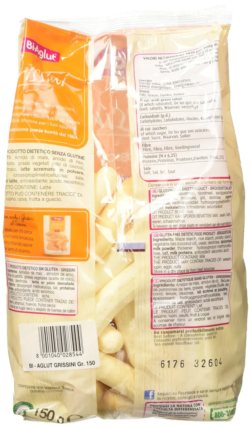Biaglut Grissini Classici 150g senza glutine