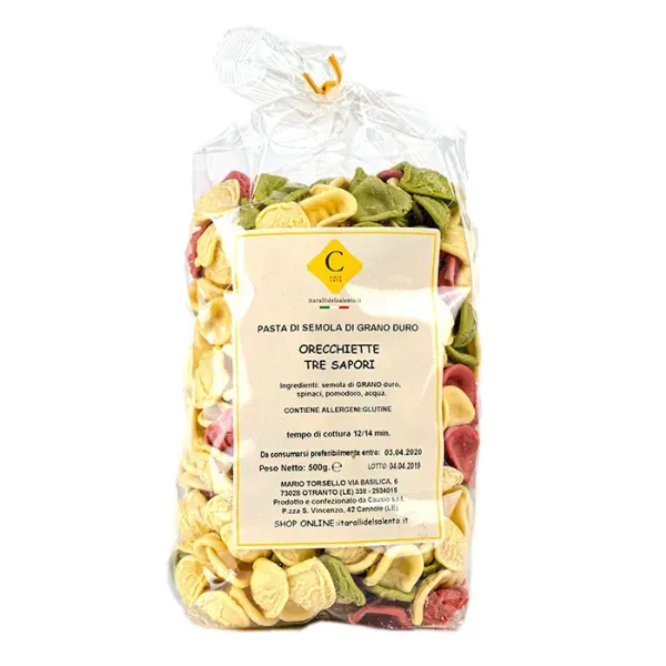 Top Italia Orecchiette Tre Sapori pasta colorata