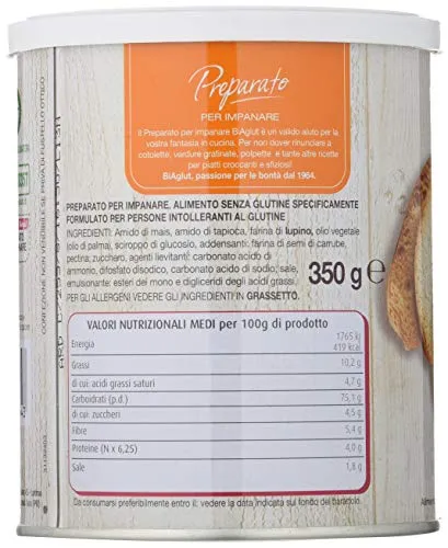 Biaglut Preparato per Impanare senza glutine 450 g