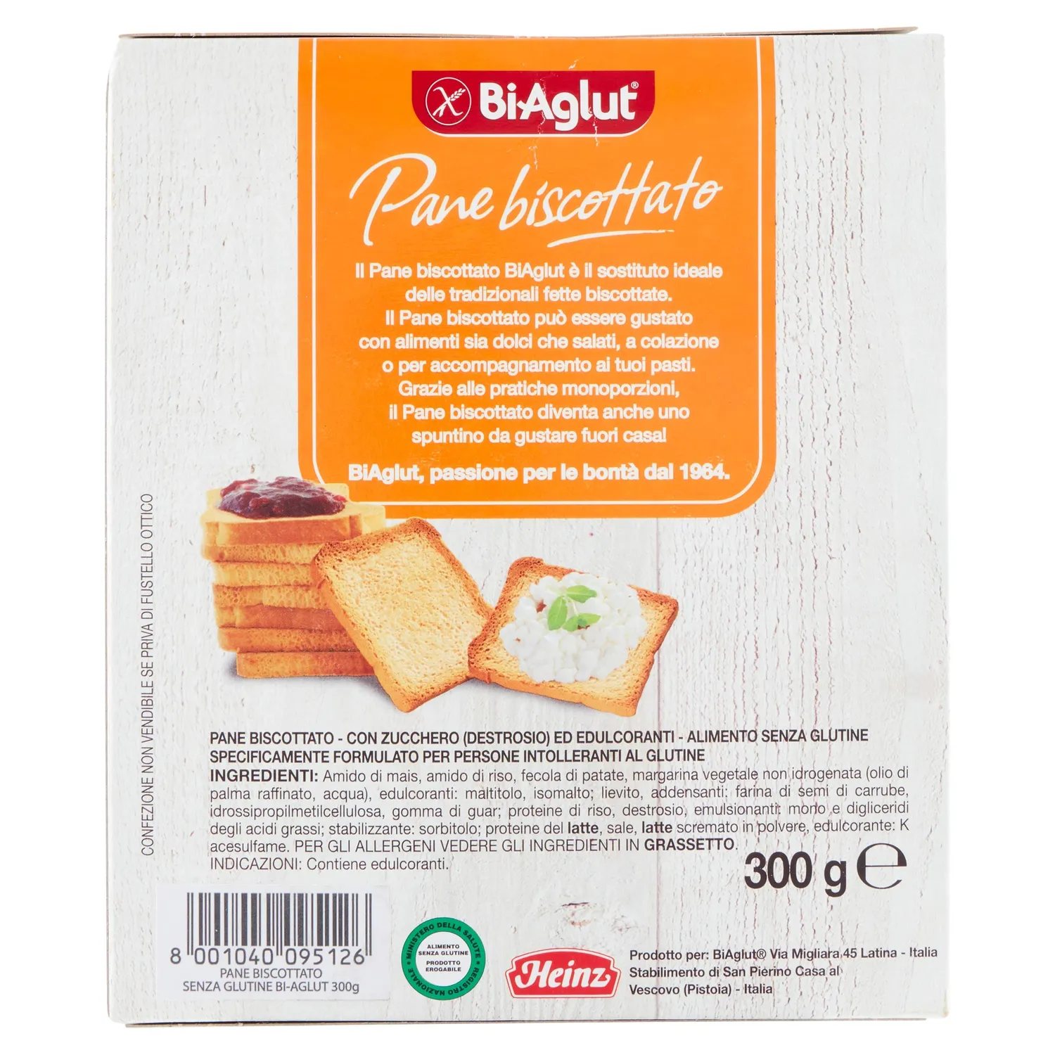 Biaglut Pane Biscottato senza glutine 6x300g