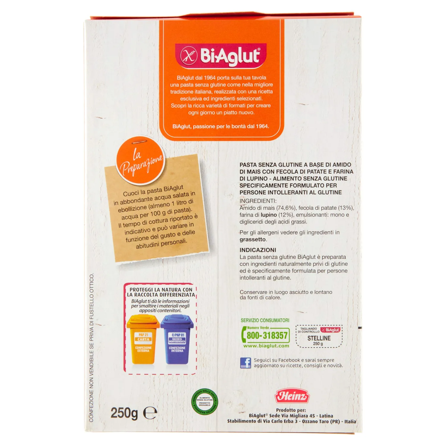 Biaglut Pastina Stelline senza glutine 12 x 250 g