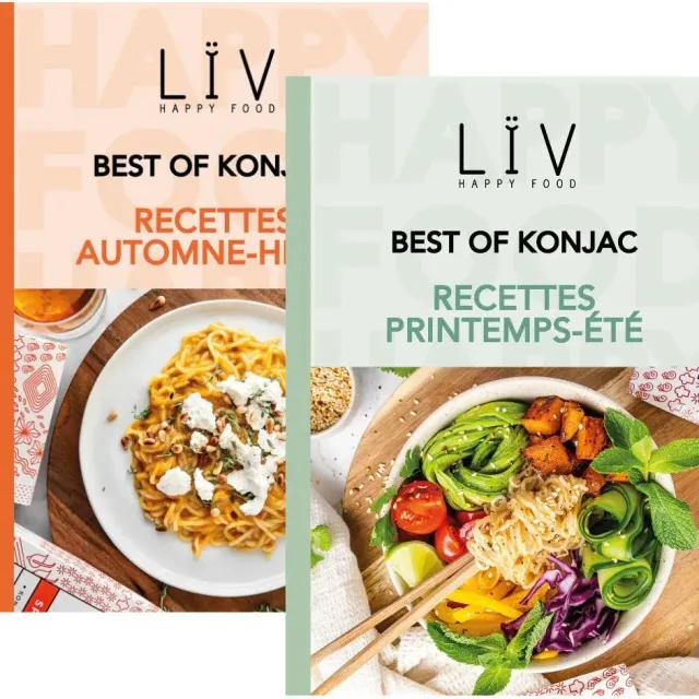 Lïv Happy Food Pack 2 Libri Ricette Konjac 74 ricette