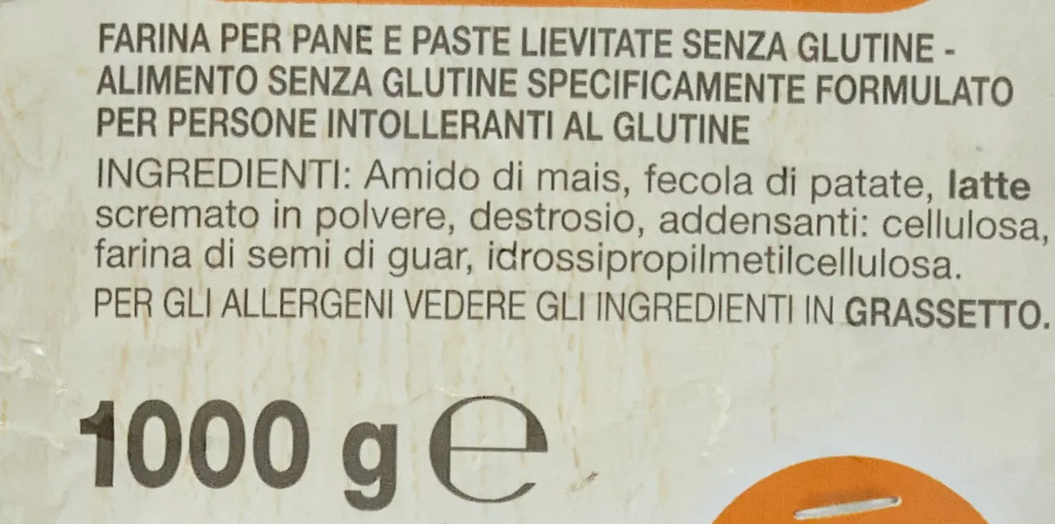 Biaglut Farina senza glutine 1000g per pane