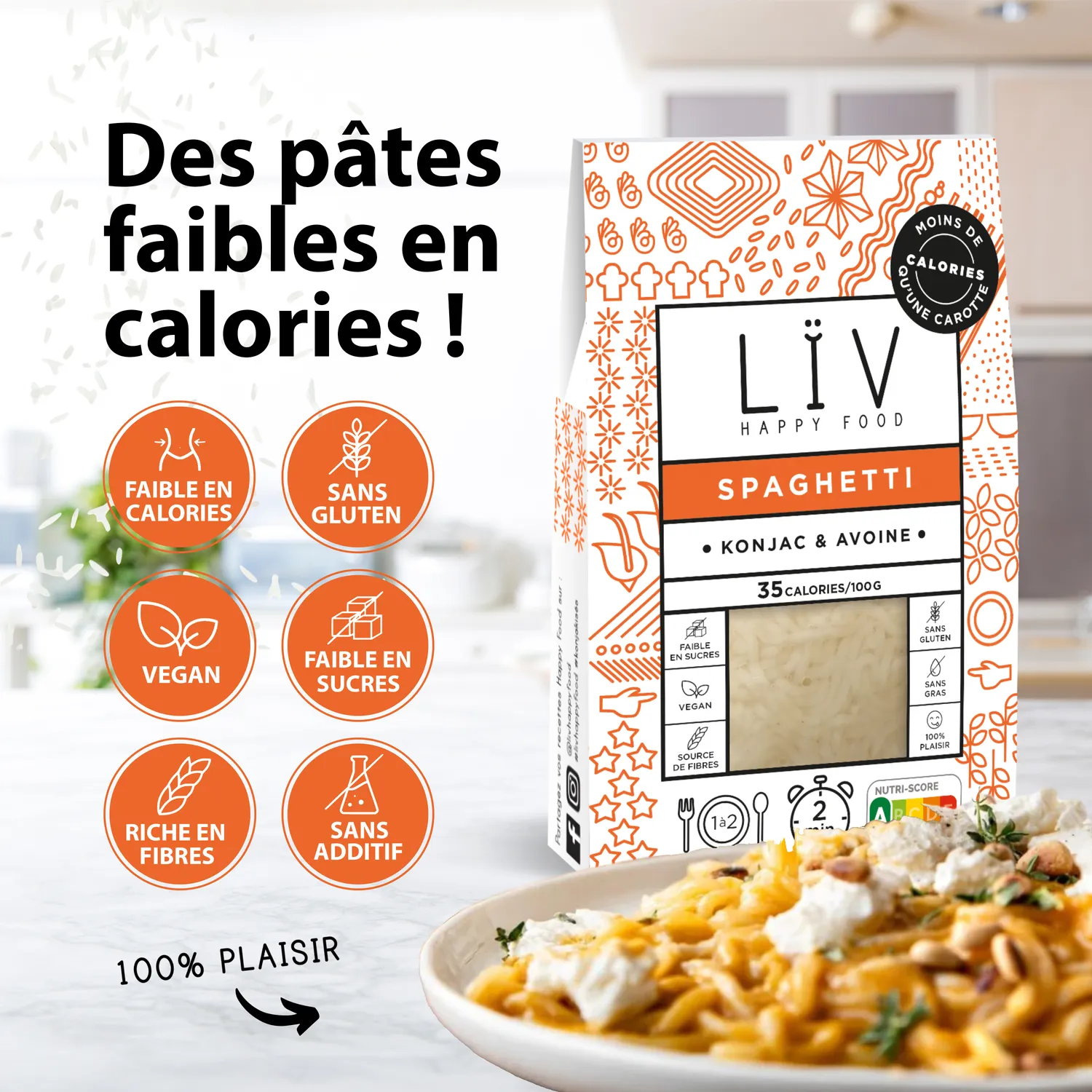 LÏV Happy Food Spaghetti konjac 6 pezzi senza glutine
