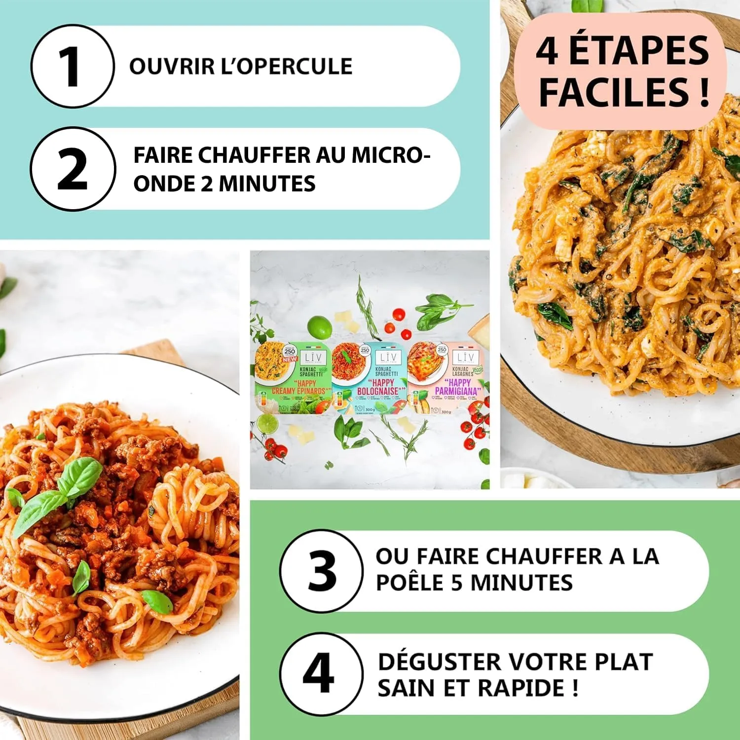 LÏV Happy Food Assortimento piatti konjac 6 pezzi ipocalorici