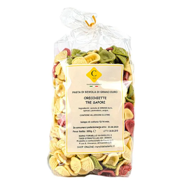 Top Italia Orecchiette Tre Sapori pasta colorata