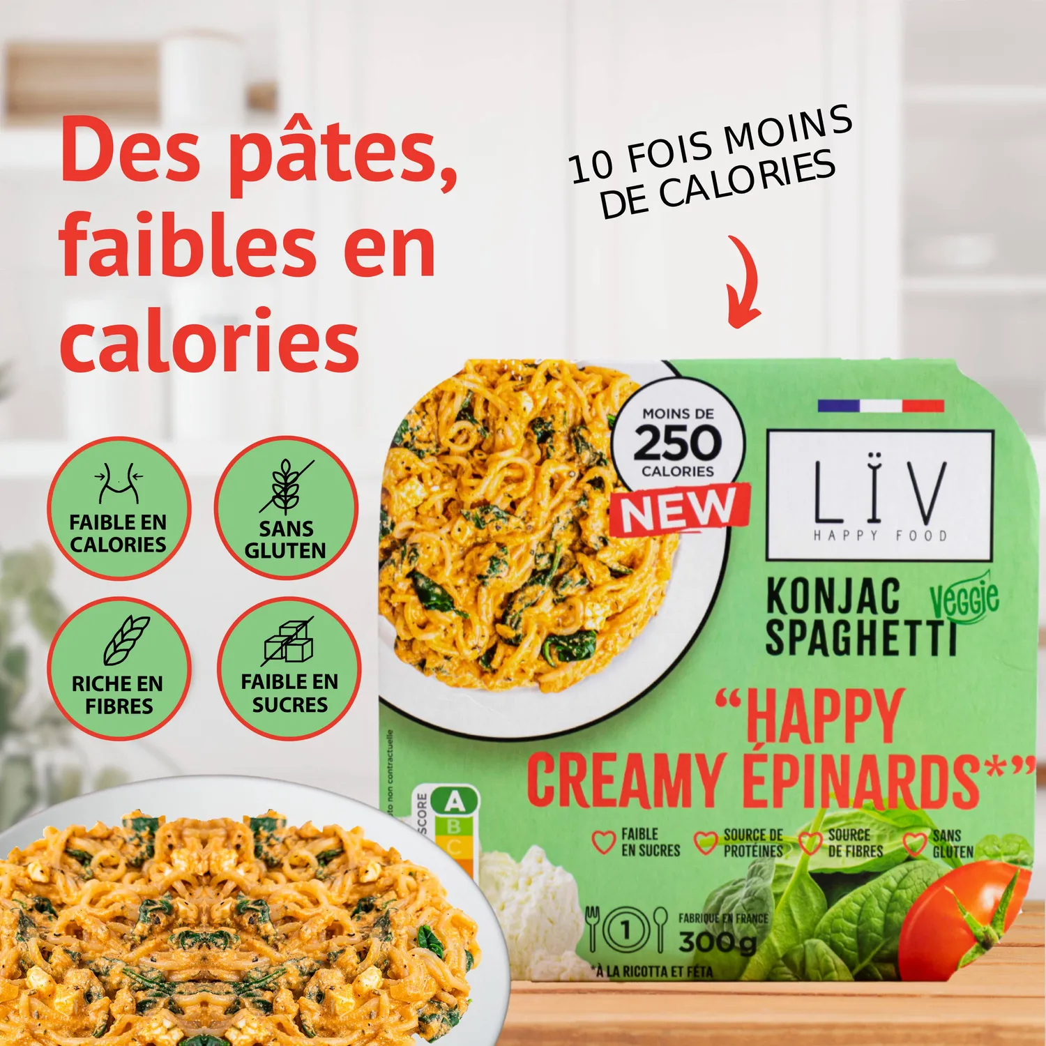 Lïv Happy Food Konjac ricotta spinaci 6 piatti leggeri