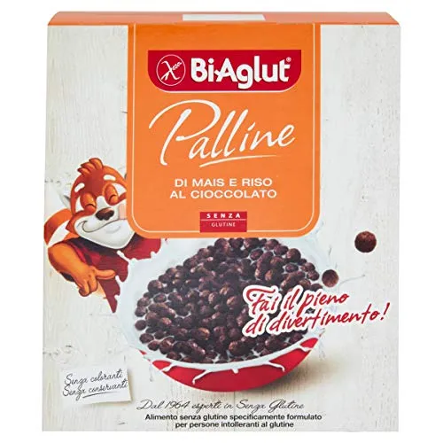 Biaglut Palline Mais Riso cereali cioccolato 8x275g
