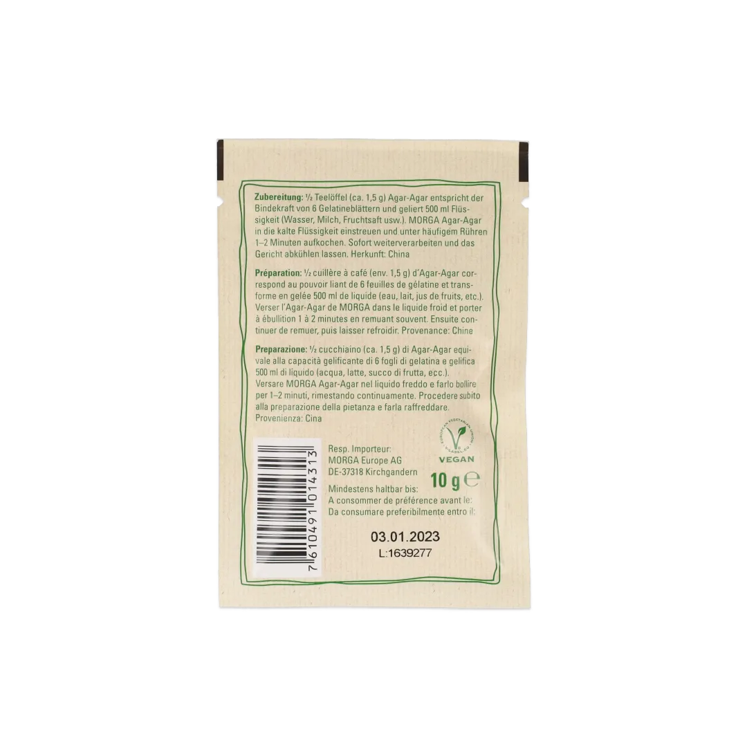 Morga Agar Agar gelificante vegetale 10 g