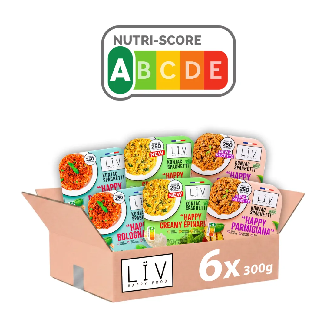 LÏV Happy Food Assortimento piatti konjac 6 pezzi ipocalorici
